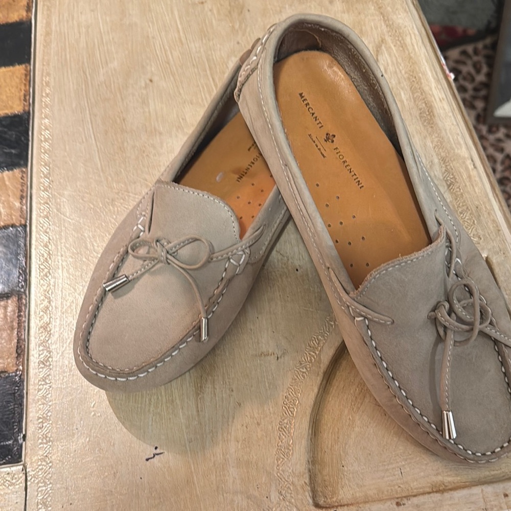 Mercanti Fiorentini Tan Moccasins with Suede Finish